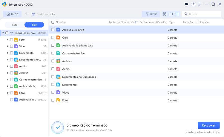 el proceso de escaneo