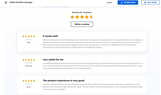 4DDiG Partition Manager reviews