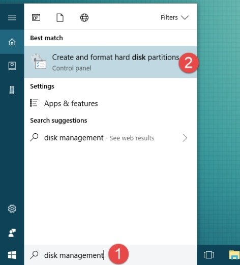 formattare il disco rigido su Windows 10