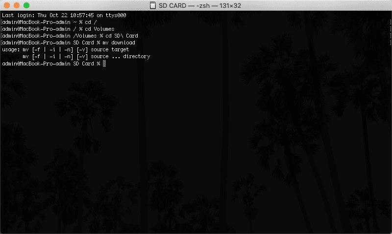 recuperare i file dalla scheda SD formattata con il comando cmd su Mac