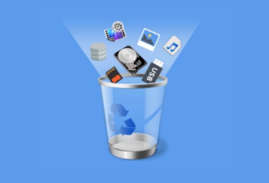 via recycle bin