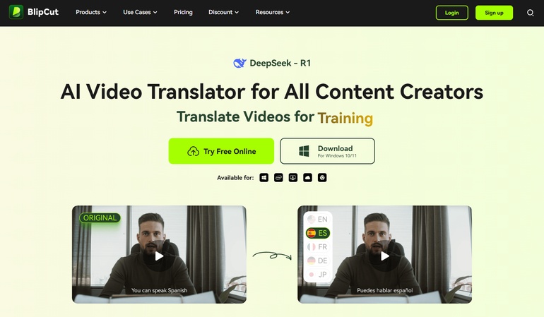 blipcut ai video translator
