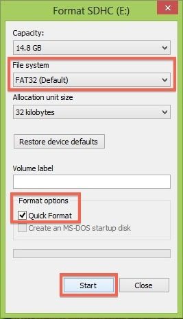 reformat your sd card