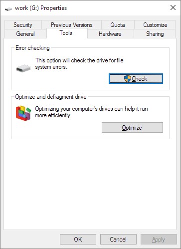 fix scanning and repairing drive stuck at 0