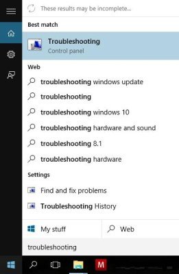 eseguire la risoluzione dei problemi di Windows