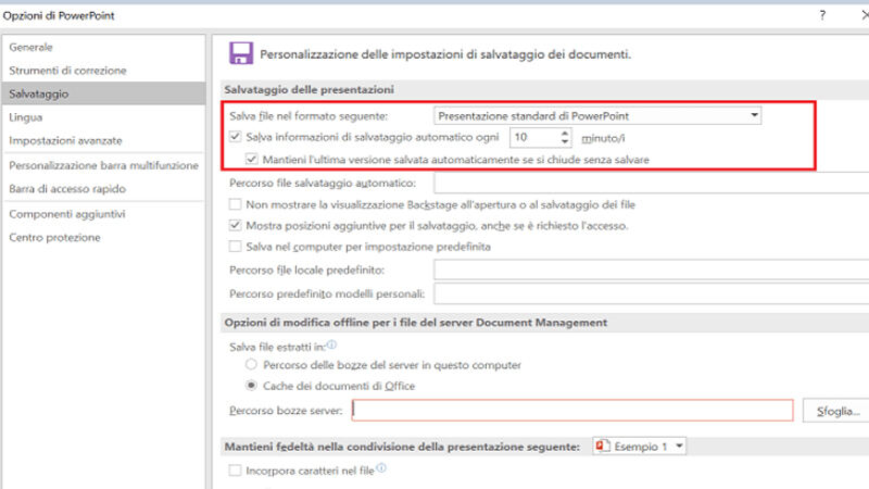 recuperare powerpoint non salvato da AutoRecover