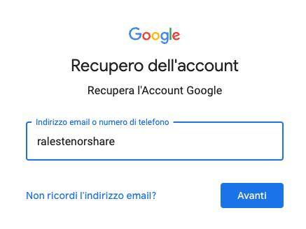 come recuperare password gmai 2