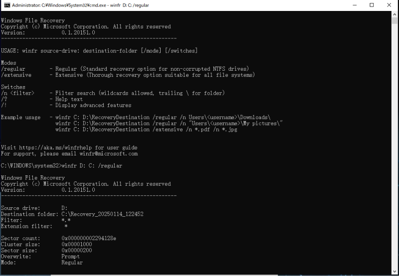 Windows File Recovery